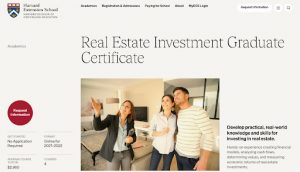 Harvard Extension School: Real Estate Investment Graduate Certificate