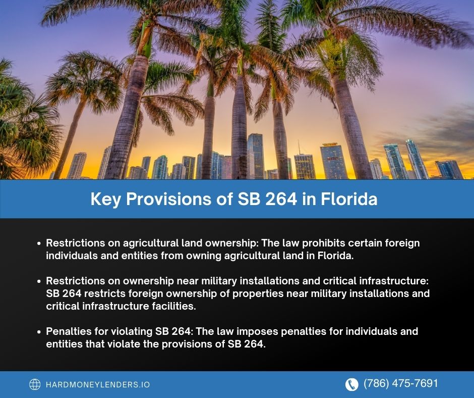 Key Provisions of SB 264 Florida