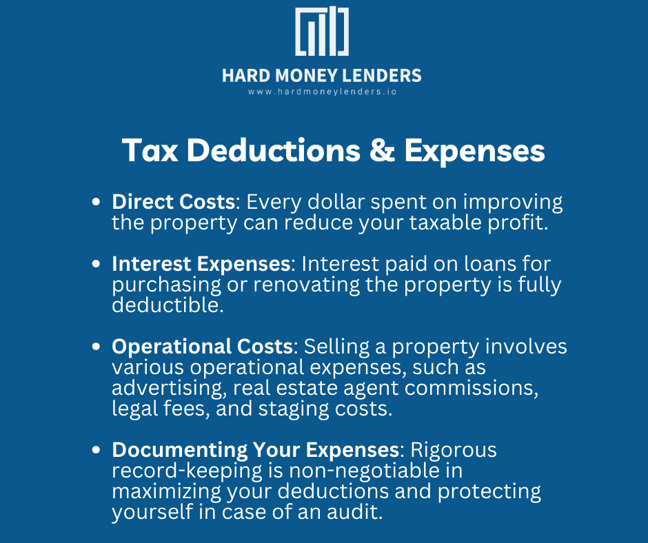 Tax Deductions and Expenses for house flippers